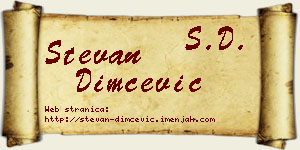 Stevan Dimčević vizit kartica